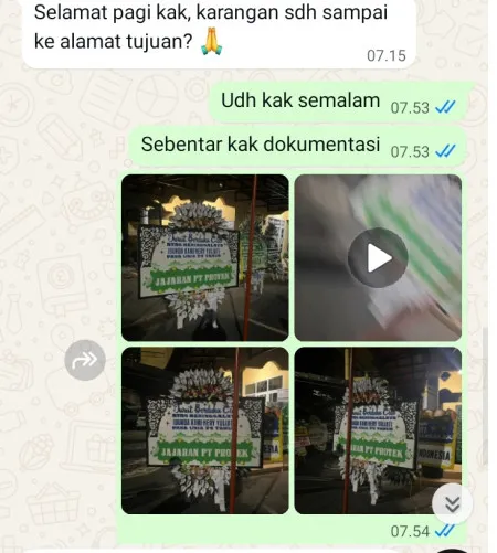 Pengiriman Papan Bunga Selamat Singarajan Pontang