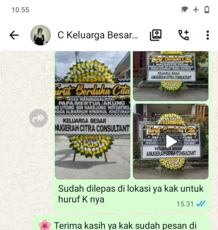 Pengiriman Papan Bunga Duka Singarajan Pontang